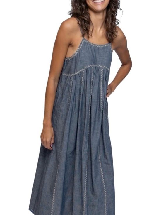 NATURAL LIFE Dresses & Skirts - NATURAL LIFE Blue Chambray Spaghetti-Strap Maxi Dress